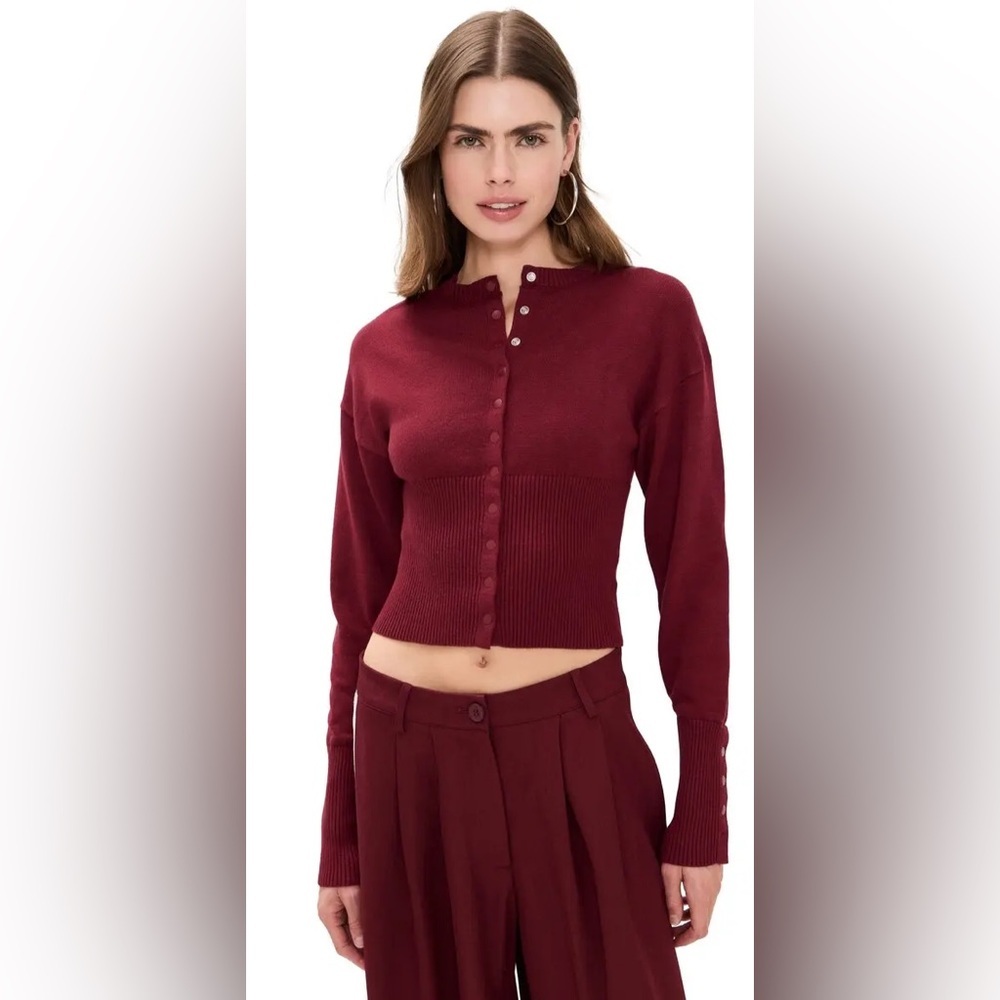 Lioness “Head in the Cloud” Cardigan – Burgundy NWT XXXL